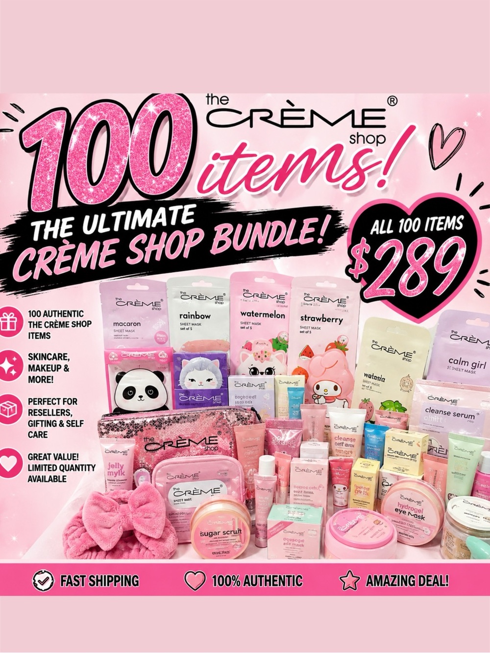The Creme Shop Mixed Resellers Bundle of 100 Items - NEW